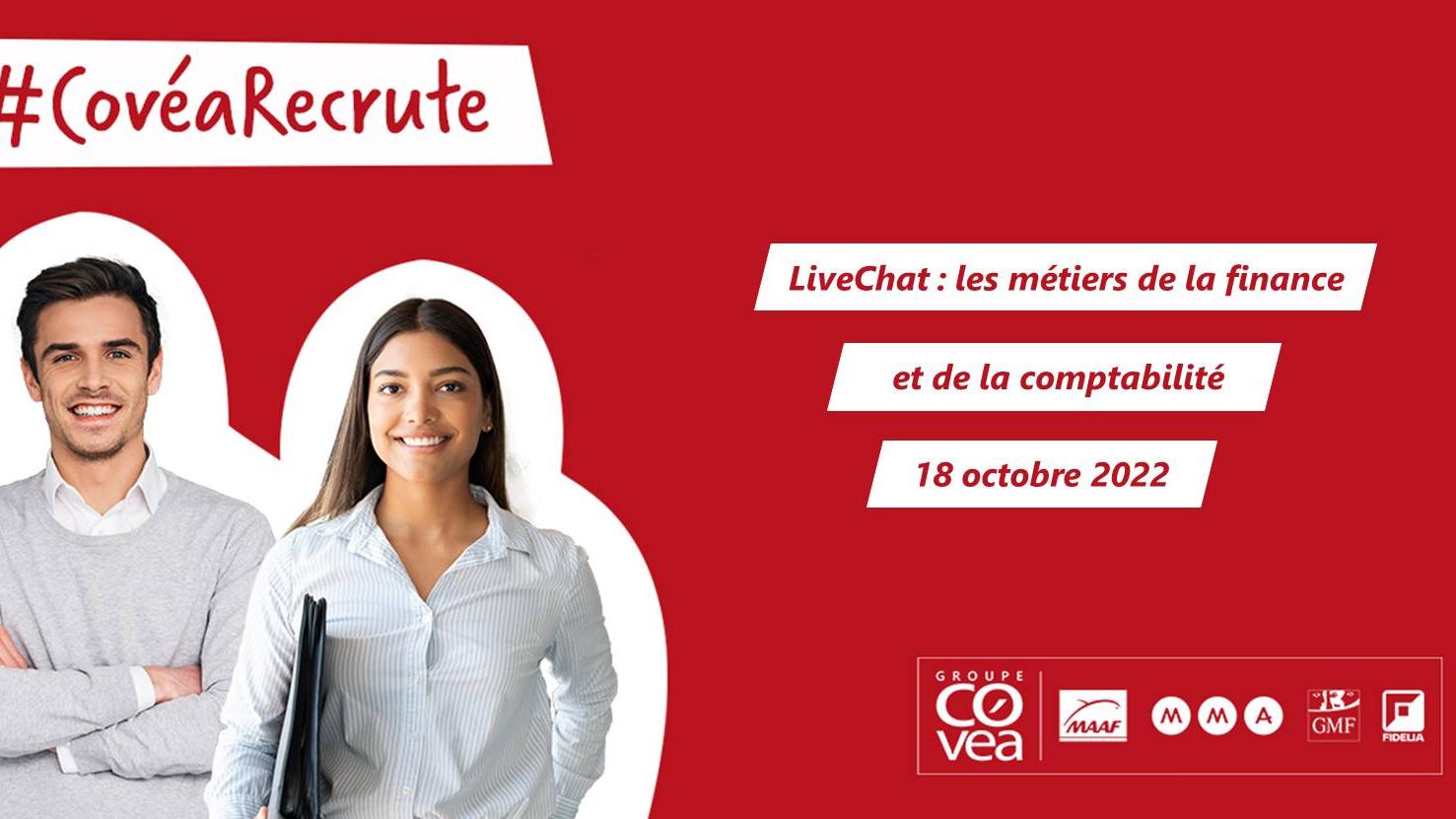 Image d'illustration de l'actualité LiveChat - Découvrez les métiers de la Finance et de la Comptabilité chez Covéa 